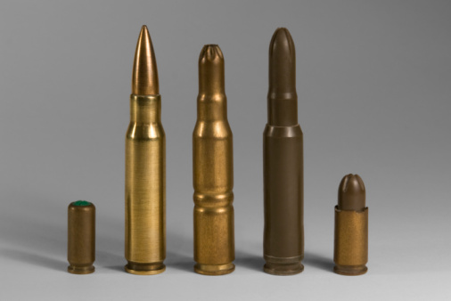munitions in grey back, with clipping path