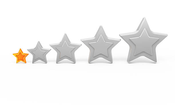 istock One gold star and four silver for ranking 104280128
