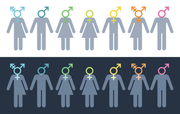 Gender Identity and Diversity Gender identity and diversity symbols. gender symbol stock illustrations
