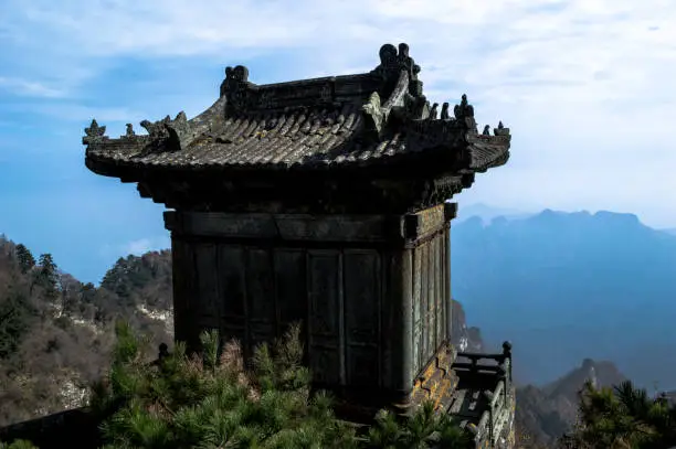 China, the temple on the top of Wudang, October 2017