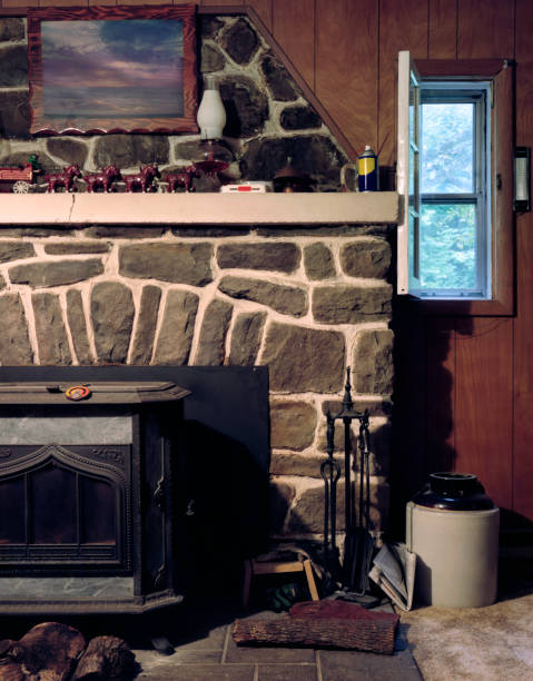 istock Rustic Fireplace Home Interior Catskill Mountains New York 104280814
