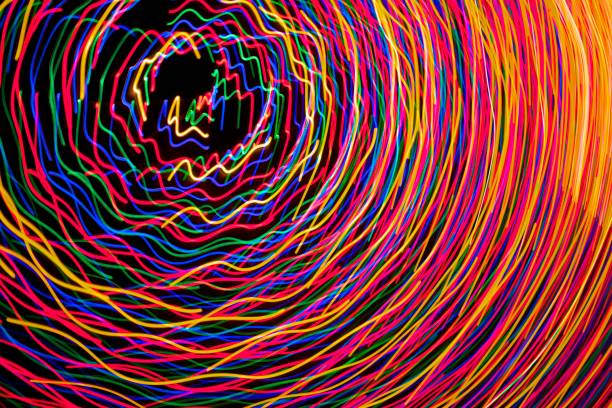 istock Light painting with christmas tree lights 1042808882