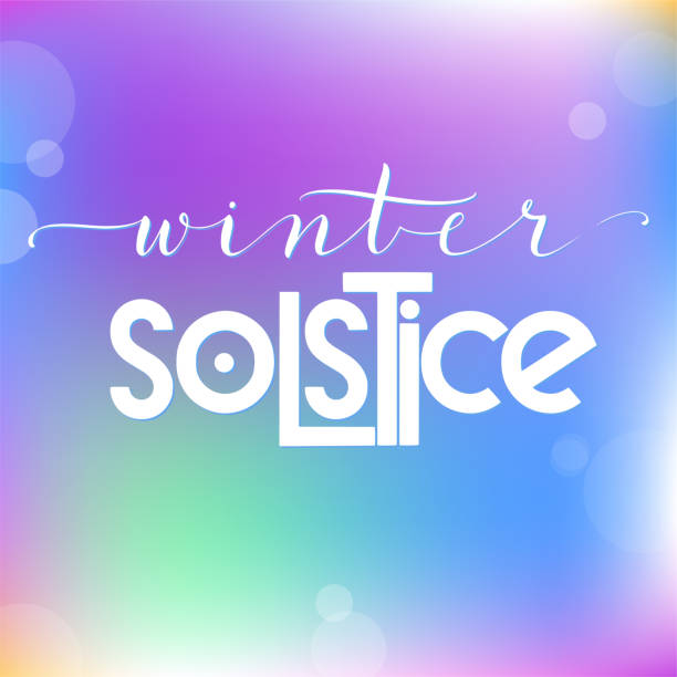 Winter solstice lettering. Winter solstice lettering. Elements for invitations, posters, greeting cards winter solstice stock illustrations