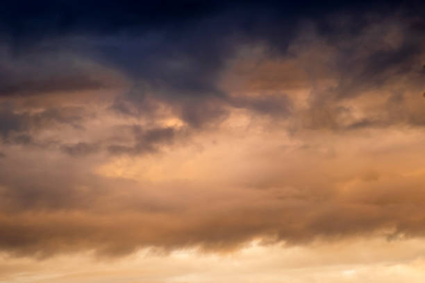 Peach and Blue Storm stock photo