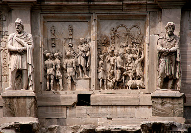 arco de constantino - caesar emperor rome stone - fotografias e filmes do acervo