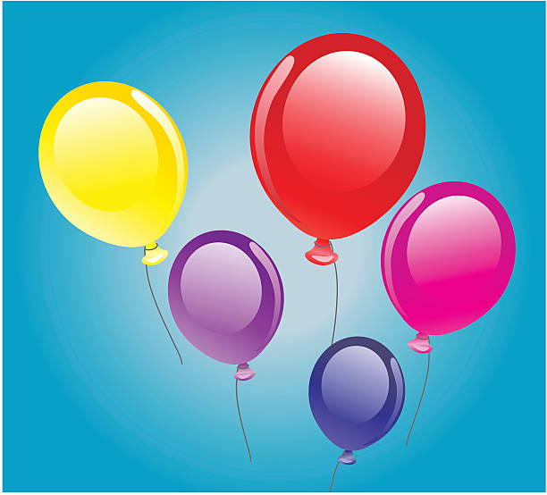 background with  balloons. vector art illustration