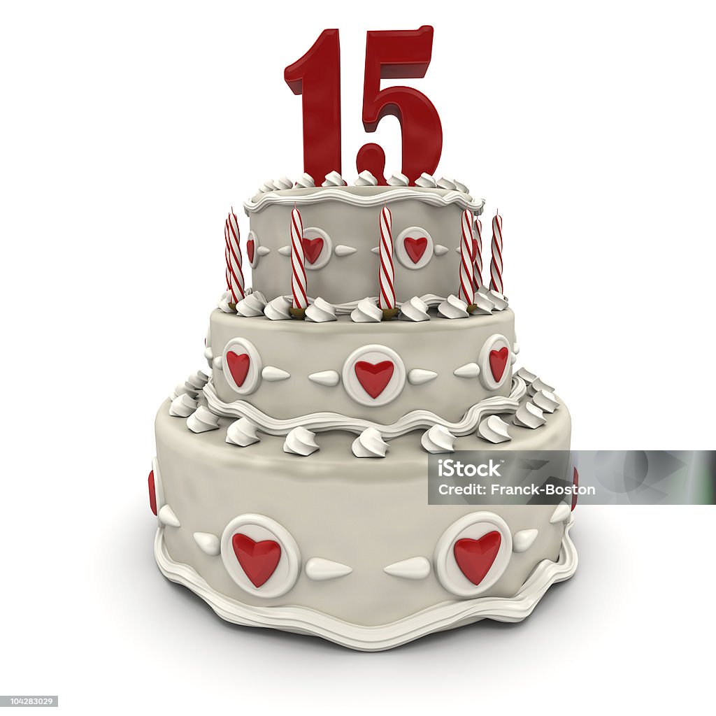 Fifteenth anniversary  15th Birthday Stock Photo