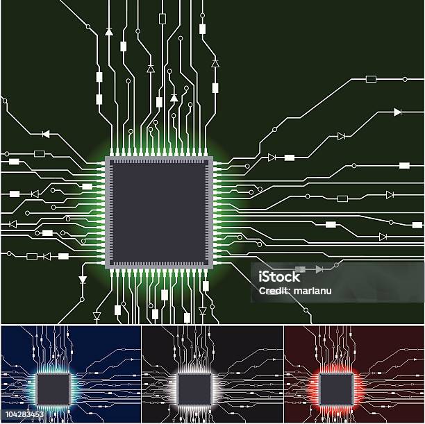 회로 기판 CPU에 대한 스톡 벡터 아트 및 기타 이미지 - CPU, LED 조명, 과학