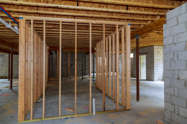 istock Basement interior wall framing renovation new home construction 1042838330