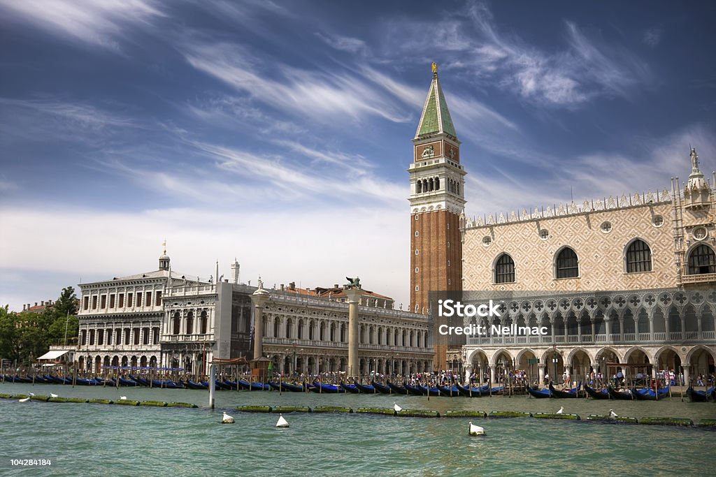 Meerblick von der Piazza San Marco und Doge's Palace, Venedig - Lizenzfrei Architektur Stock-Foto