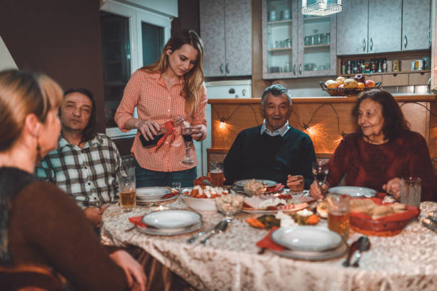 istock Multi-generation family having lunch at home 1042844202