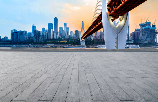 istock Empty floor and modern office building i ,chongqing,china 1042844250