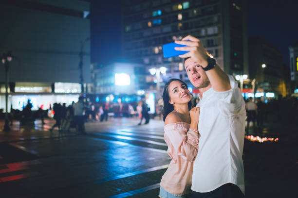 istock Couple taking selfie together 1042870526