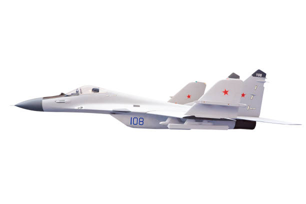 istock Russian military fighter plane isolated on white 1042872930