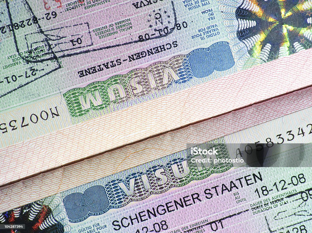 schengen visa  Schengen Agreement Stock Photo