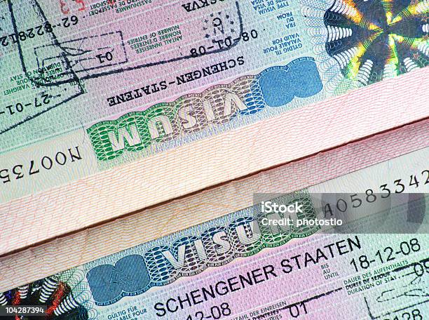 Schengen Visa Stock Photo - Download Image Now - Schengen Agreement, Business Travel, Color Image