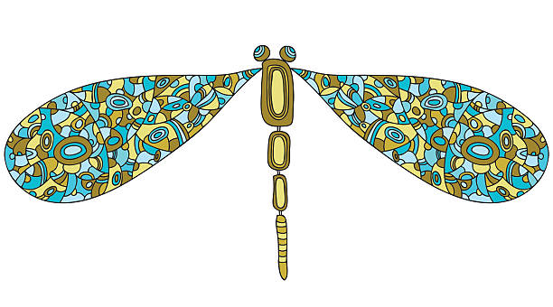 Dragonfly vector art illustration