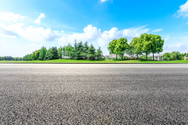 istock Asphalt highway and green forest natural scenery 1042888190