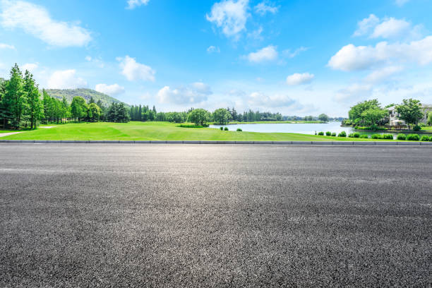 istock Asphalt highway and green forest natural scenery 1042891058