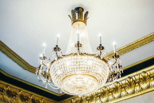 istock Beautiful luxury chandelier decoration interior 1042924178