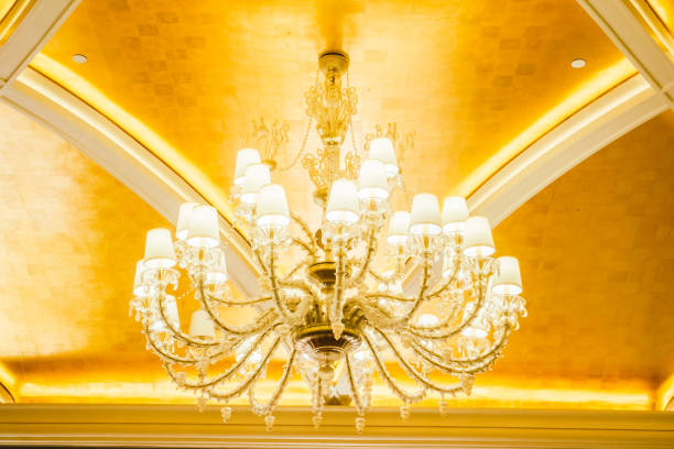 istock Beautiful luxury chandelier decoration interior 1042924200