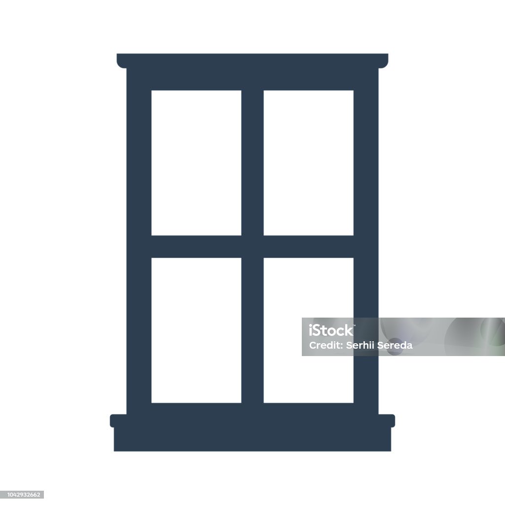 Window icon on white background. Window icon on white background. Vector illustration Window stock vector