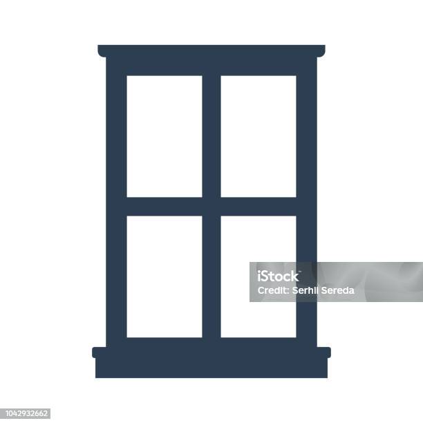 Window Icon On White Background Stock Illustration - Download Image Now - Window, Icon Symbol, Decoration