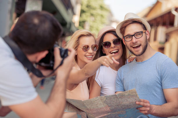 istock Cheerful group of friends having fun together 1042933730