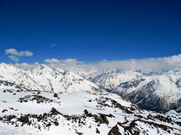istock Mountain under the blue sky and the clouds 1042948558