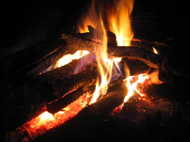 istock Bonfire and burning fire in the night 1042951862