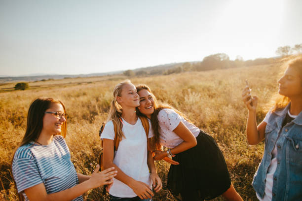 istock Enjoying with girlfriends in amazing nature 1042957484