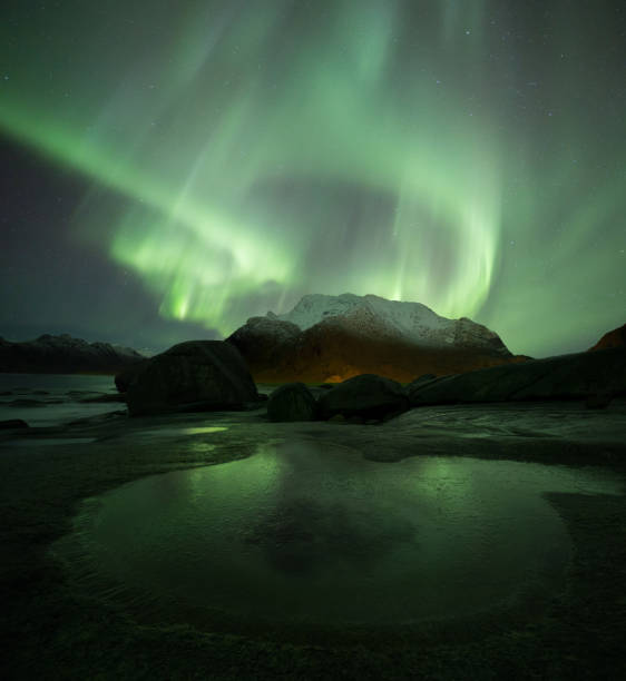 istock Aurora borealis in Lofoten 1042960656