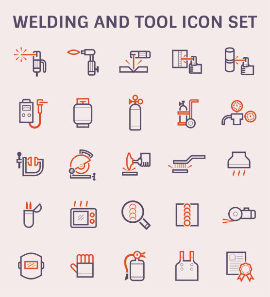 ilustrações de stock, clip art, desenhos animados e ícones de welding work icon - soldar