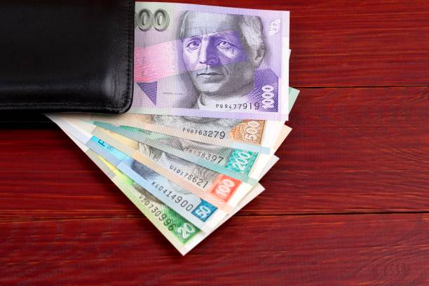 istock Slovak Koruna in the black wallet 1042964250