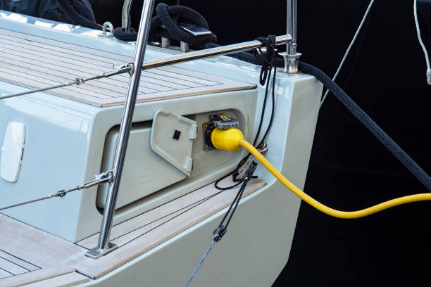 Charging electricity on a boat