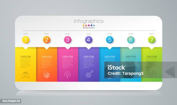 Infographics Design Vector And Business Icons With 7 Options Stock Illustration - Download Image Now