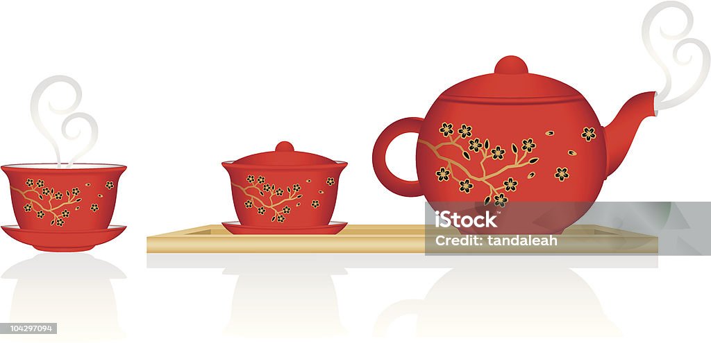 Serviço de chá Chinesa - Royalty-free Chá Chinês arte vetorial