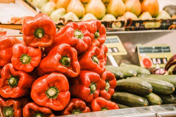 Different vegetables for sale at a market