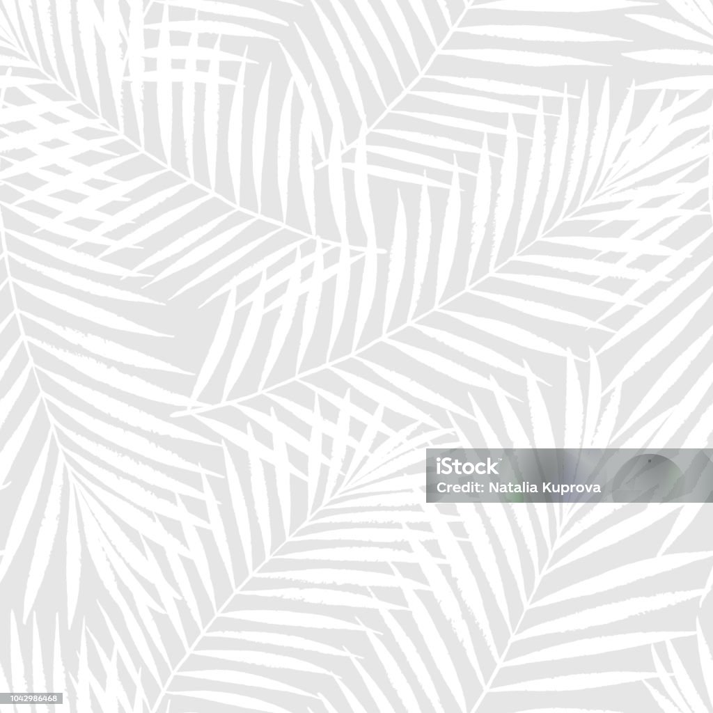 Summer tropical palm tree leaves seamless pattern. Vector grunge design for cards, web, backgrounds and natural product Palm Tree stock vector