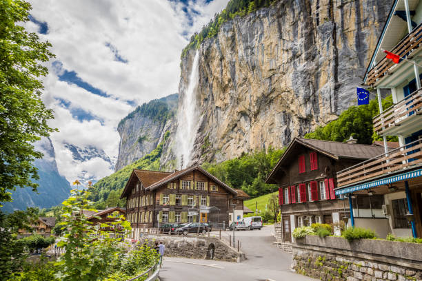 istock Waterfall in Lauterbrunnen 1042989334