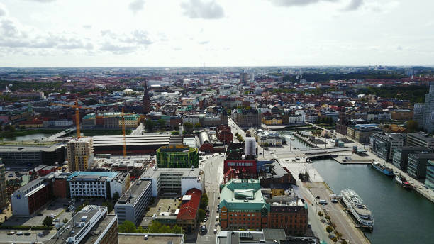 istock Aerial view on Malmo, Sweden, on sunny summer day 1042995352