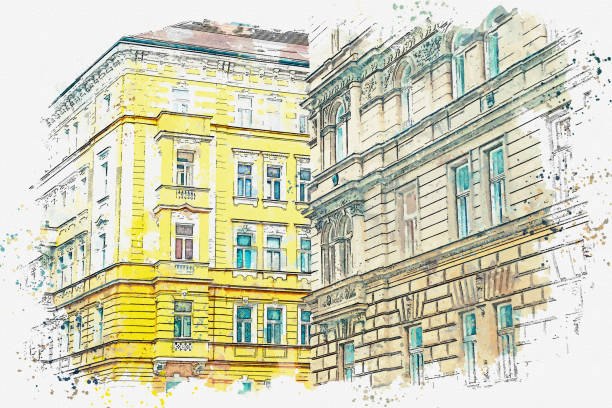 istock illustration. Traditional ancient architecture in Prague. 1042998326