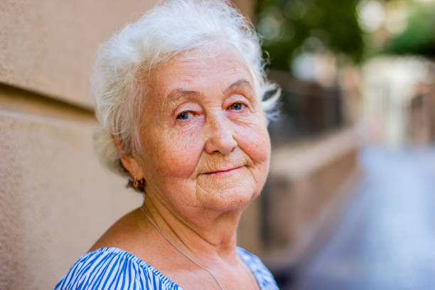 istock Portrait  a elderly woman 1042998760
