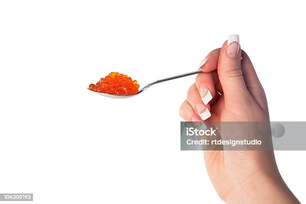 Caviar Rojo Foto de stock y más banco de imágenes de Agarrar - Agarrar, Alimento, Aperitivo - Plato de comida