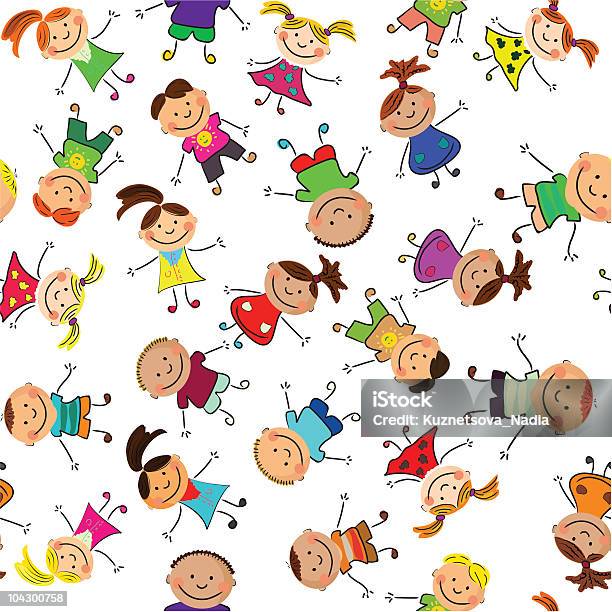 Children Background Vector Vector Seamless Background With Kids Stock Illustration - Download ...