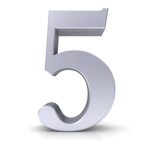 istock 5 number five fifth 3d silver numeral isolated sign 1043051402