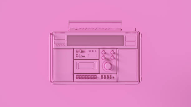 Composite photo collage of old retro boombox player music hand show thumb like recommend vintage sound isolated on painted background.