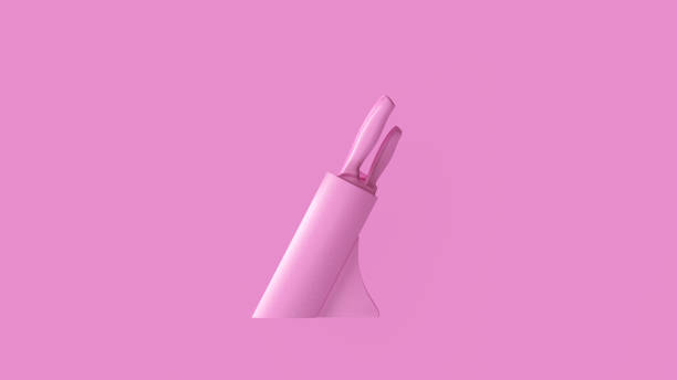 istock Pink Knife Block 1043055118