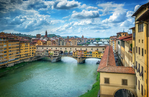 istock Famous bridge Ponte Vecchio on the river Arno in Florence, Italy. 1043058518