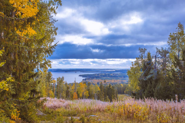 istock Autumn landscape from Sotkamo, Finland. 1043062250